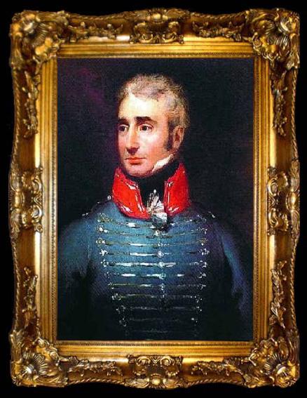 framed  George Chinnery An oil painting of James Achilles Kirkpatrick, ta009-2